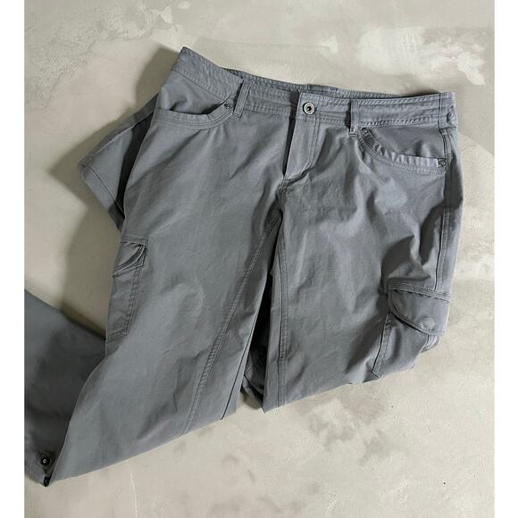 KUHL Freeflex Roll Up Gray Hiking Pants size 12 (Short) - Picture 4 of 16